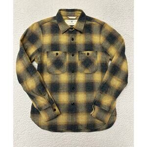 Rogue Territory RGT BM Shirt in Gold Ombre Plaid  Flannel Shirt Medium